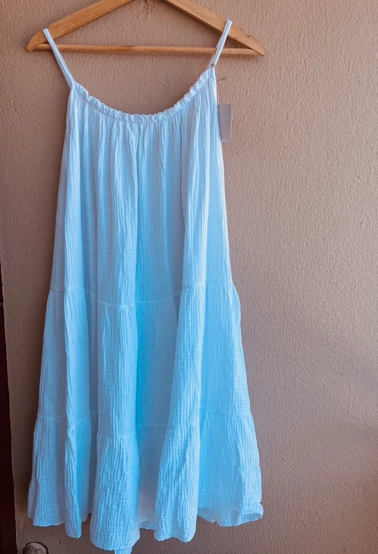 White Cotton Midi Dress NEW - One Size – photo 3